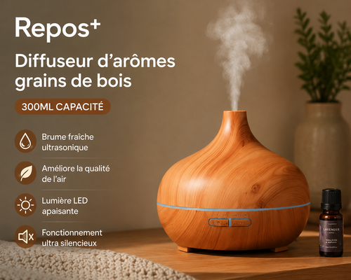 Diffuseur d'Arômes Repos+ | Ambiance Zen pour votre Rituel du Soir